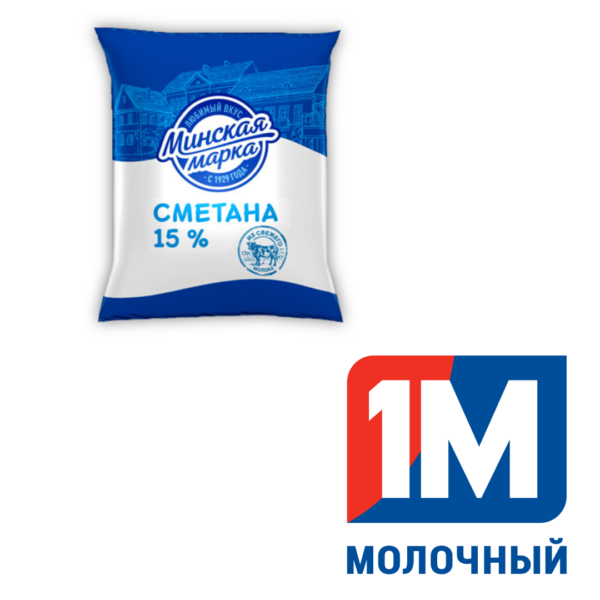 Сметана "Минская марка" 15% 400 г